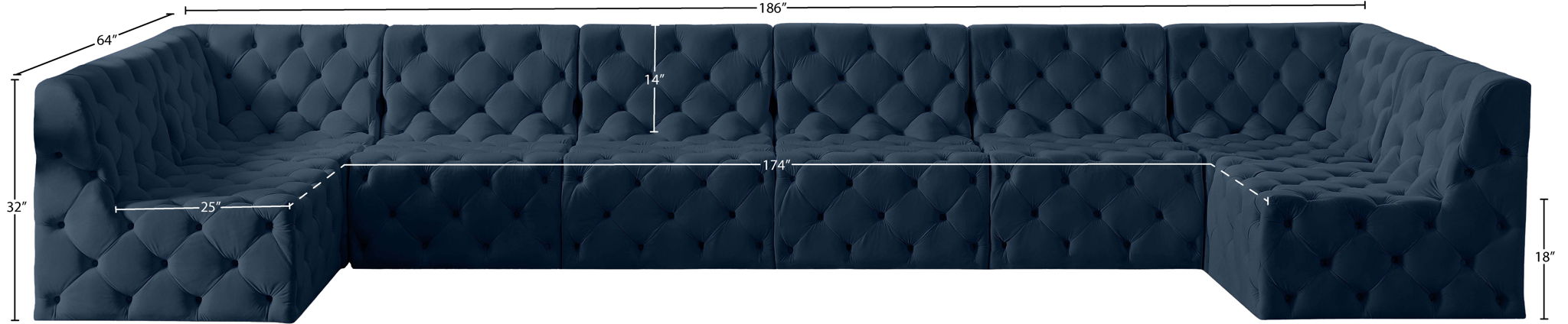 Tuft - 8 Piece Modular Sectional