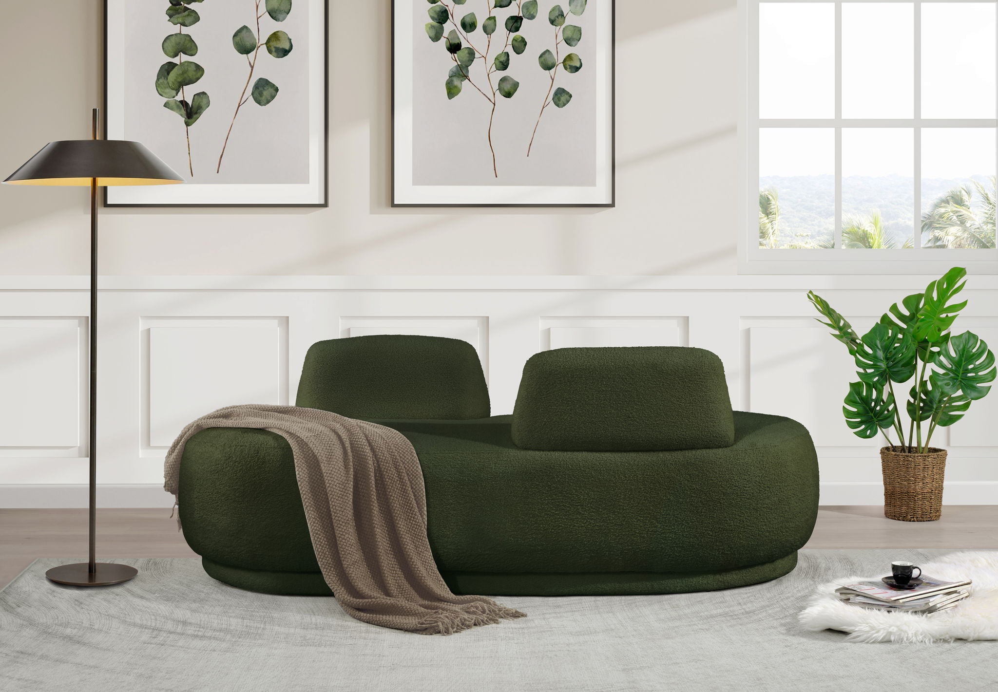 Argyle - Teddy Fabric Chaise / Loveseat
