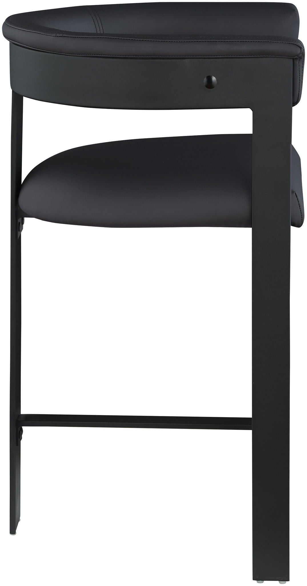 Romeo - Faux Leather Counter Stool With Black Base (Set of 2)