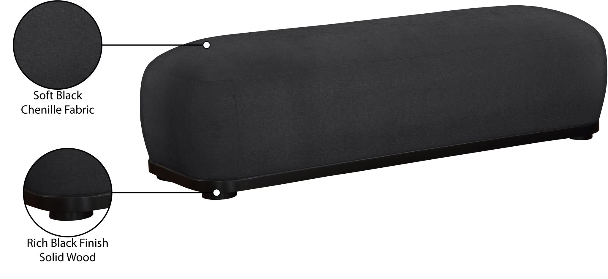Calum - Bench - Black Frame