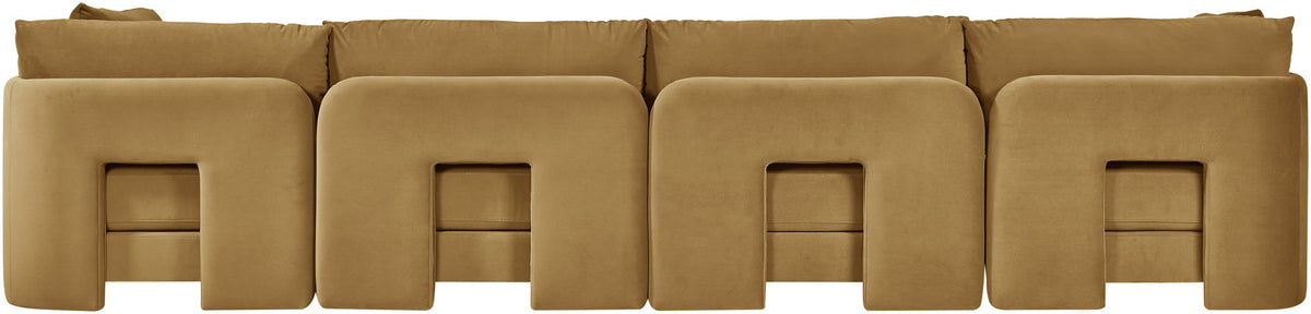 Hammond - Velvet Performance Fabric Upholstered 4 Piece Sofa
