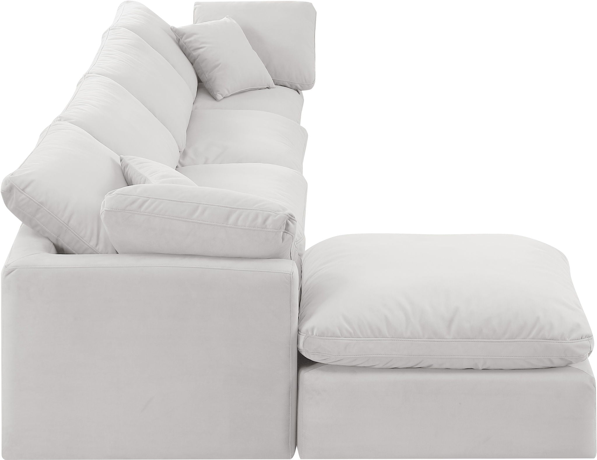Indulge - Velvet 5 Piece Modular Sectional With Chaise