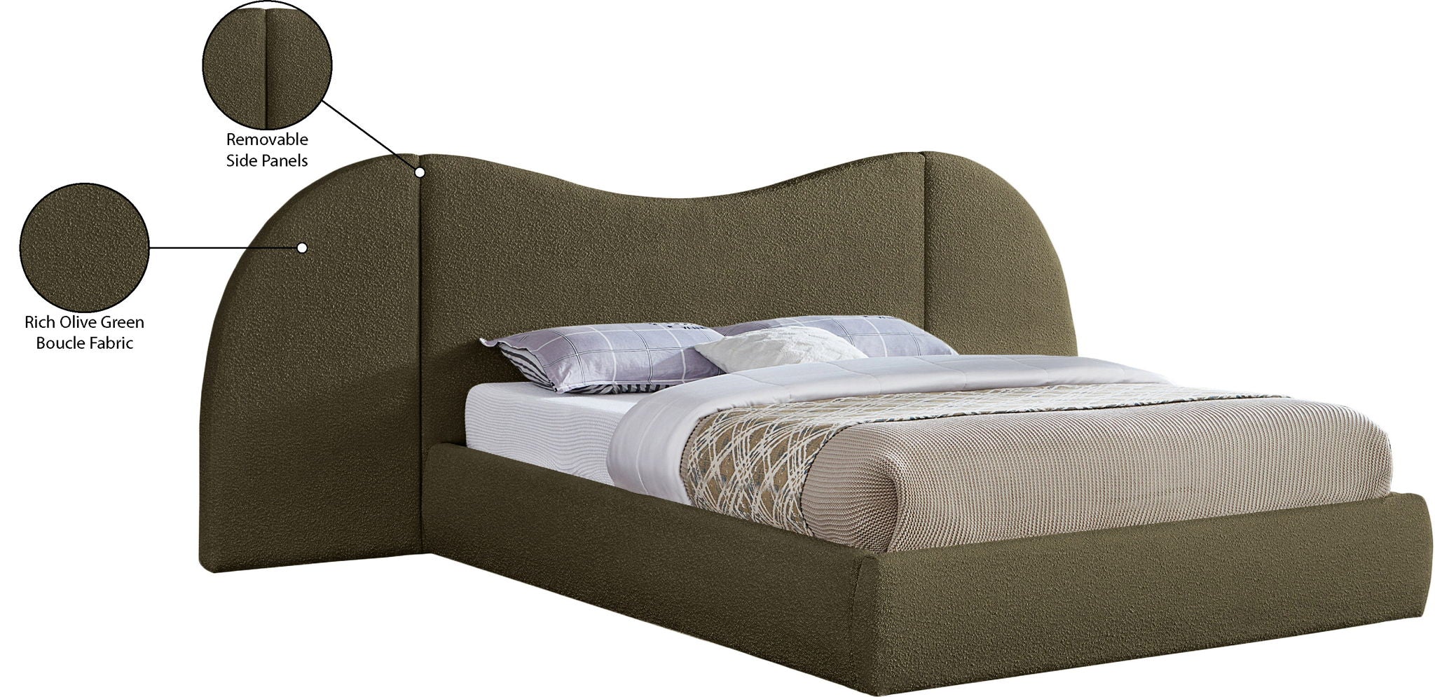 Everest - Boucle Fabric Bed