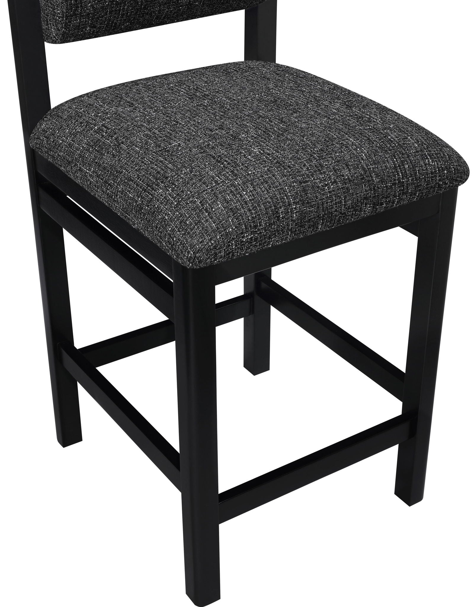 Roundhill - Fabric Counter Stool - Black Frame