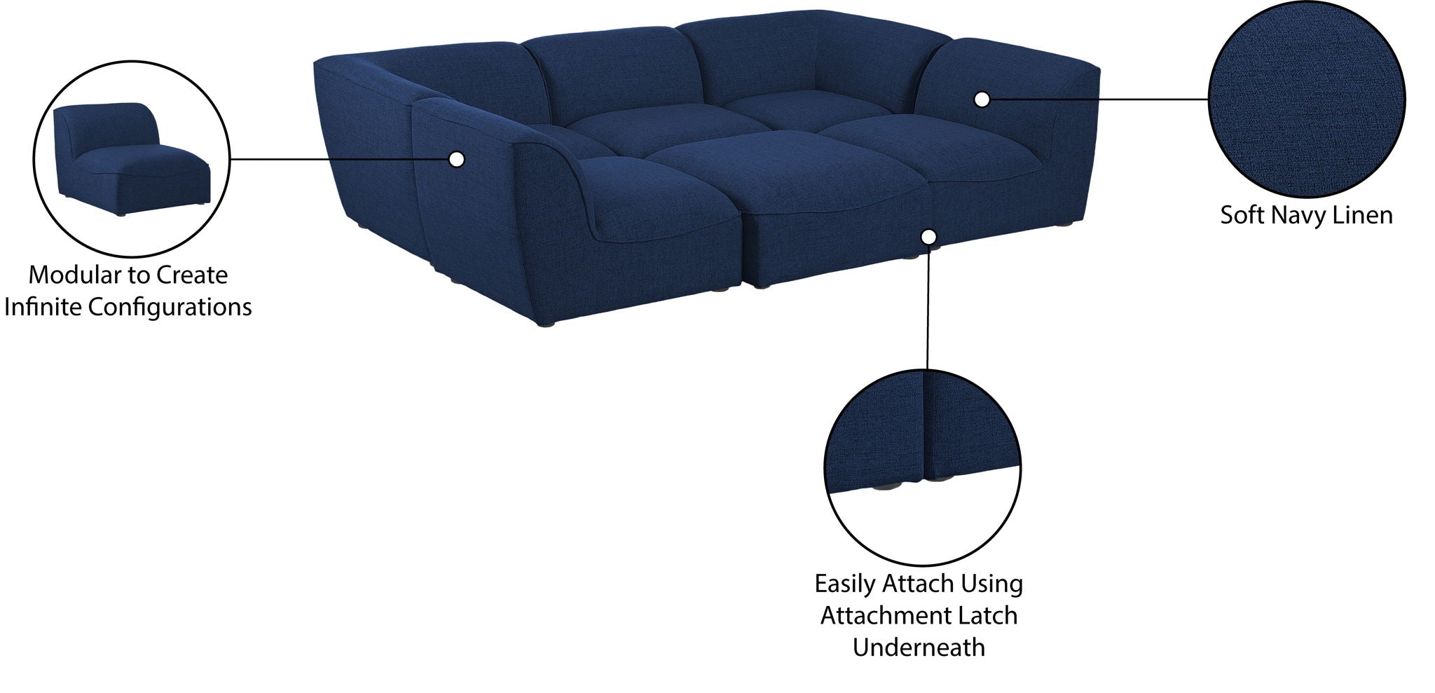 Miramar - 6 Piece Modular Sectional