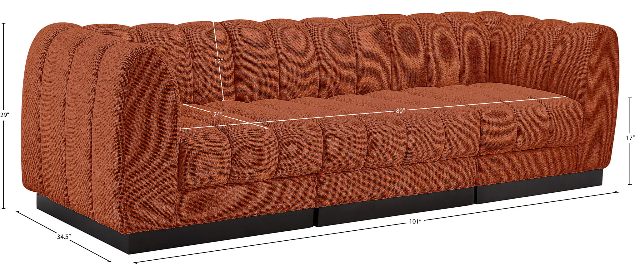 Quinn - 3 Seat Modular Sofa