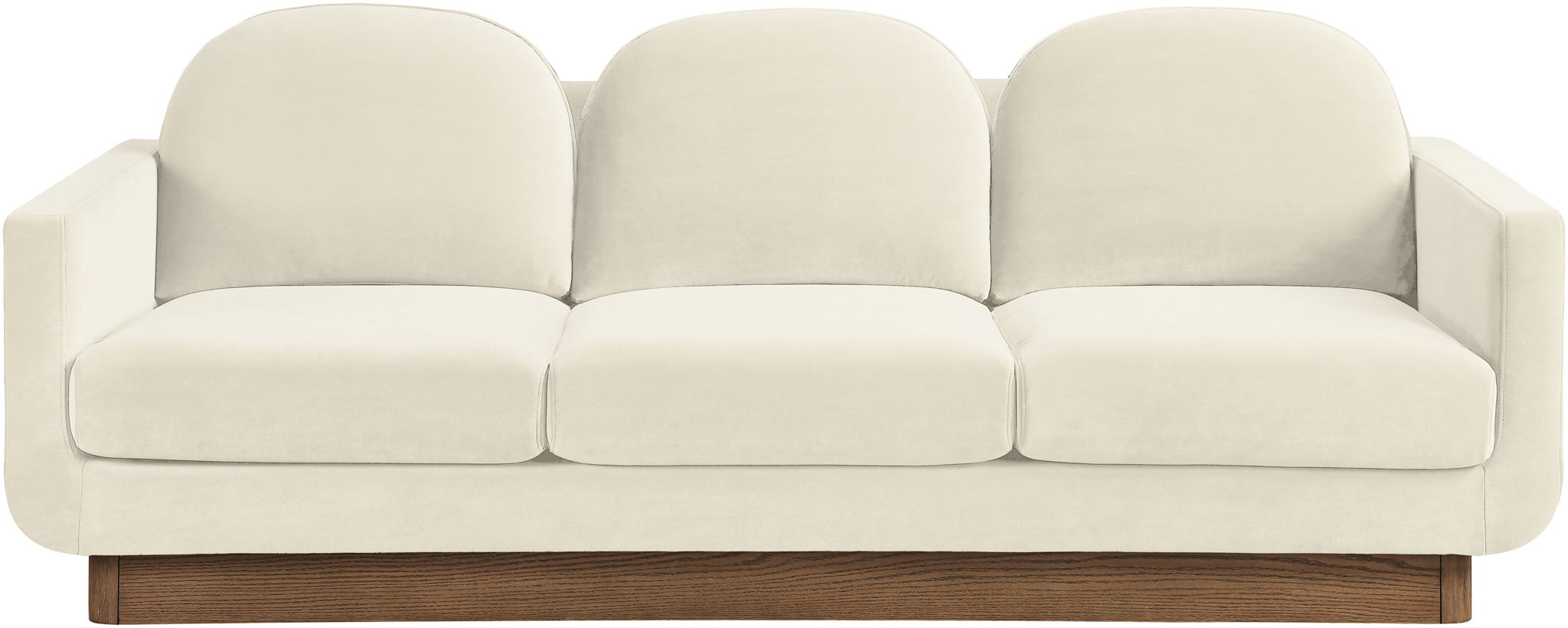 Diviento - Velvet Performance Fabric Upholstered Sofa