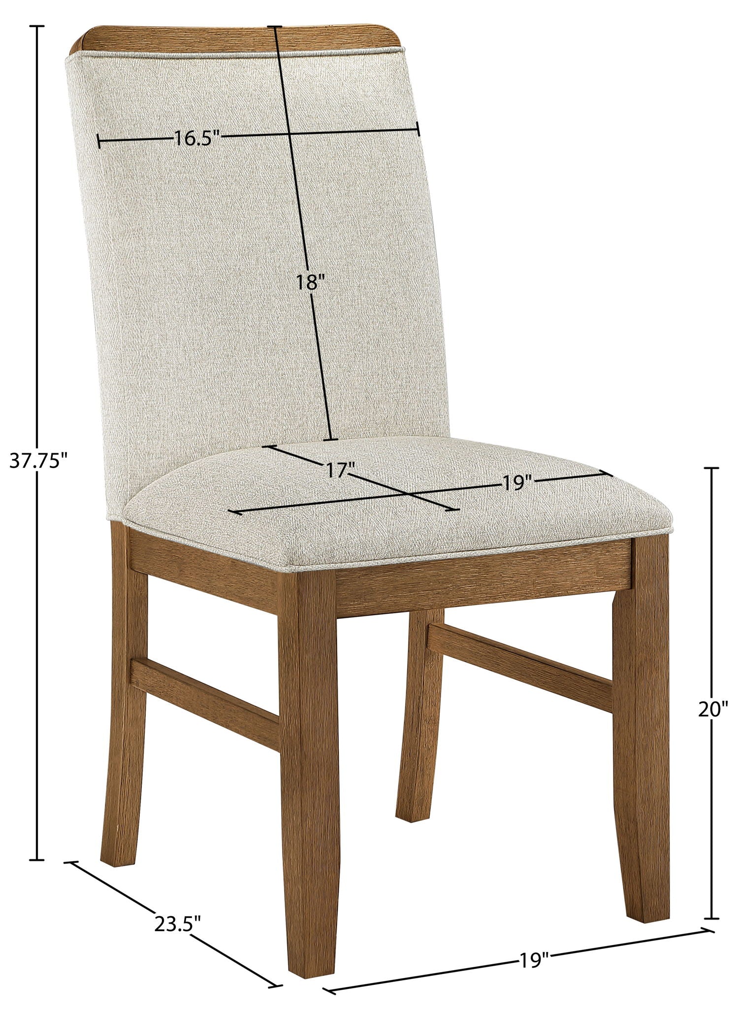 Ananda - Fabric Upholstered Dining Chair (Set of 2)