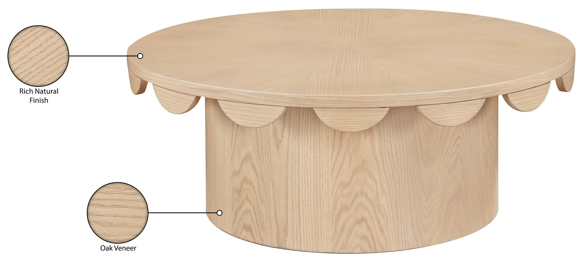 Dahlia - Oak Veneer Table