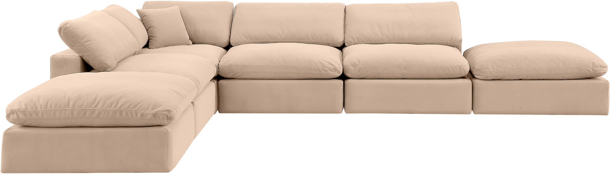 Comfy - 6 Piece Velvet Modular Sectional