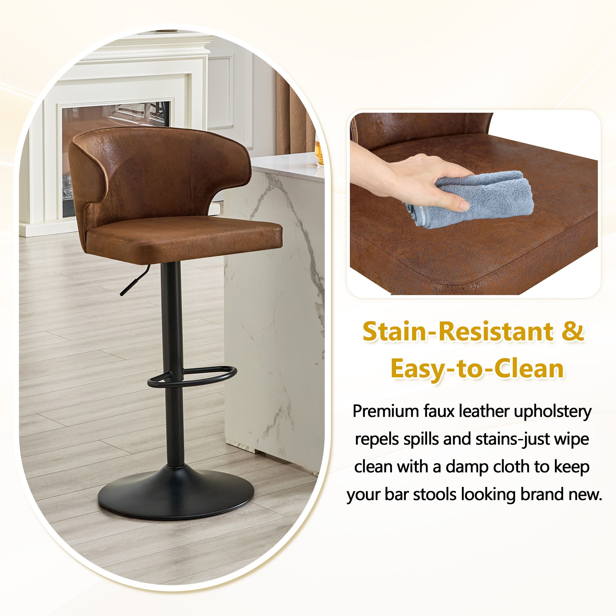 Adjustable Swivel Bar Chair
