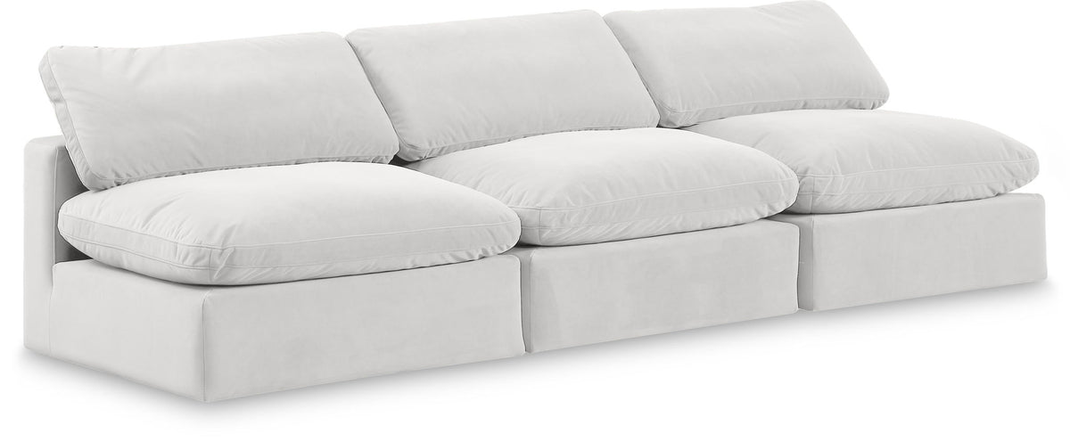 Comfy - Velvet Modular Armless Sofa 3 Seats
