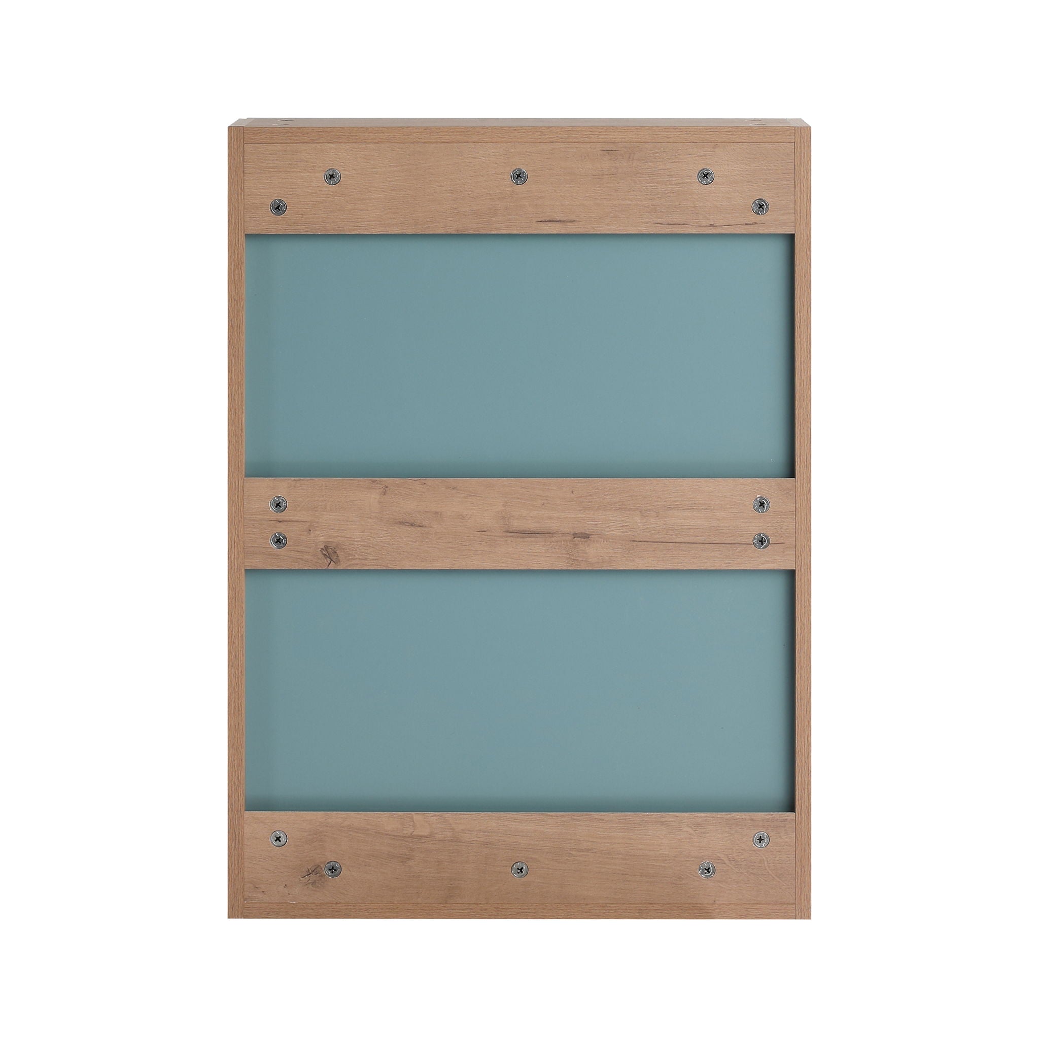20" Wall Mounted Bathroom Mirror Cabinet With Adjustable Shelves Storage Cabinet - Imitative Oak
