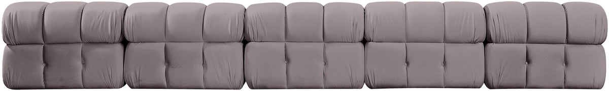 Orin - Velvet 5 Piece Modular Armless Sofa