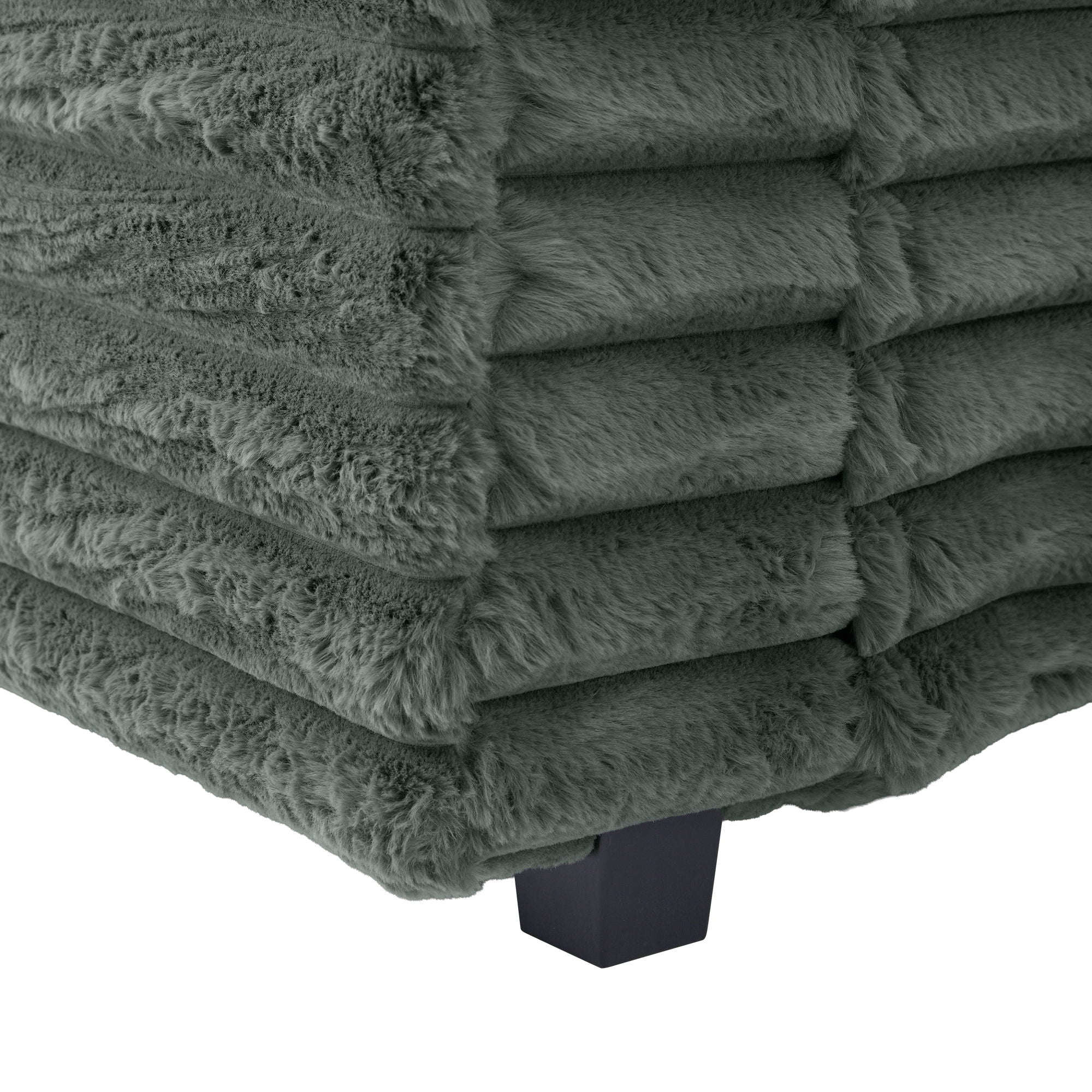 Oversized Double Chaise Lounge Sofa Bed With USB Ports And Cup Holders
