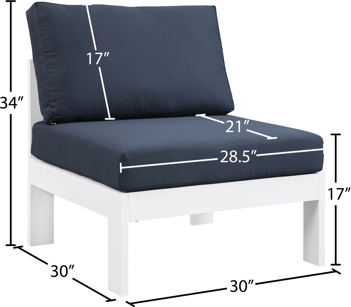 Nizuc - Outdoor Armless Chair
