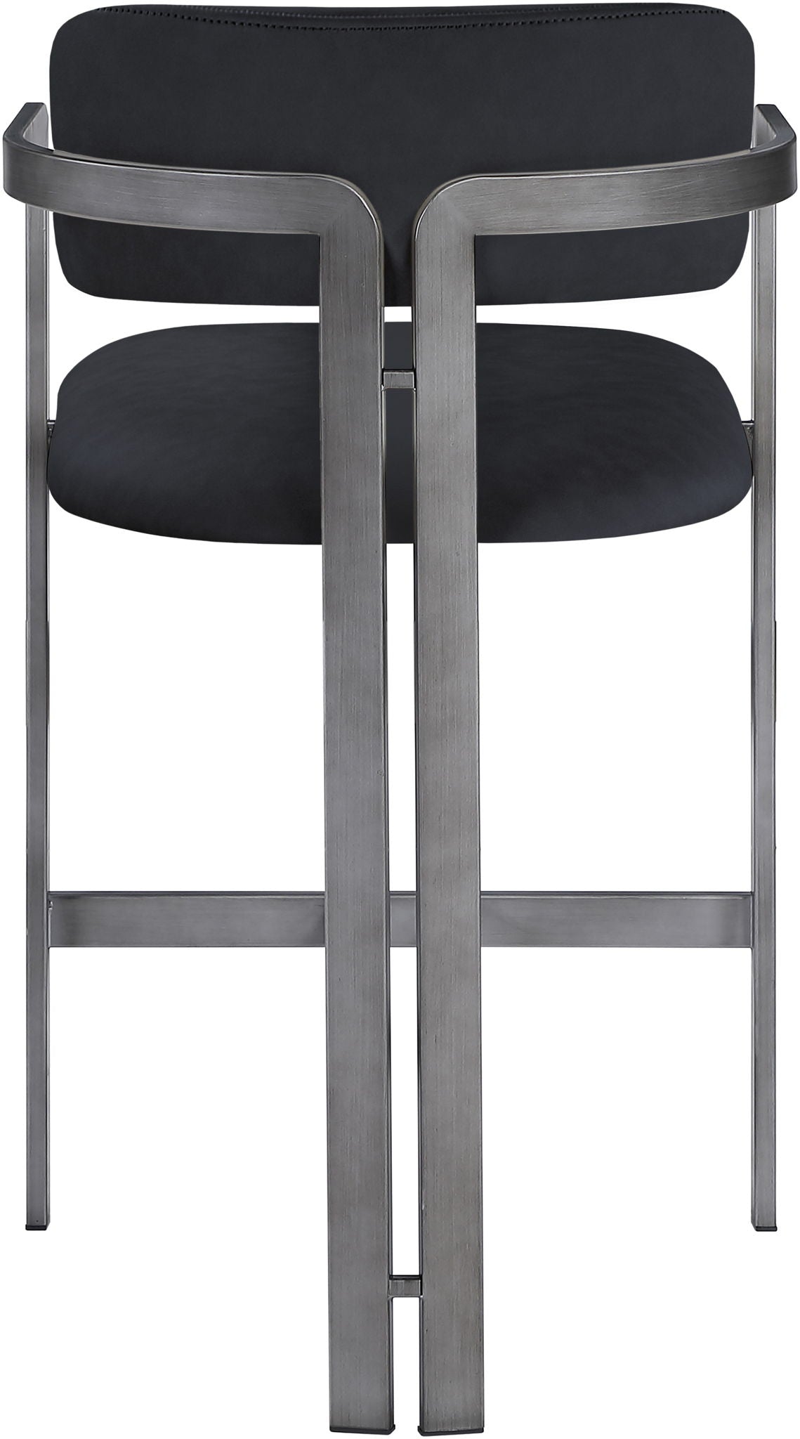 Aurum - Vegan Leather Upholstered Counter Stool With Gray Base