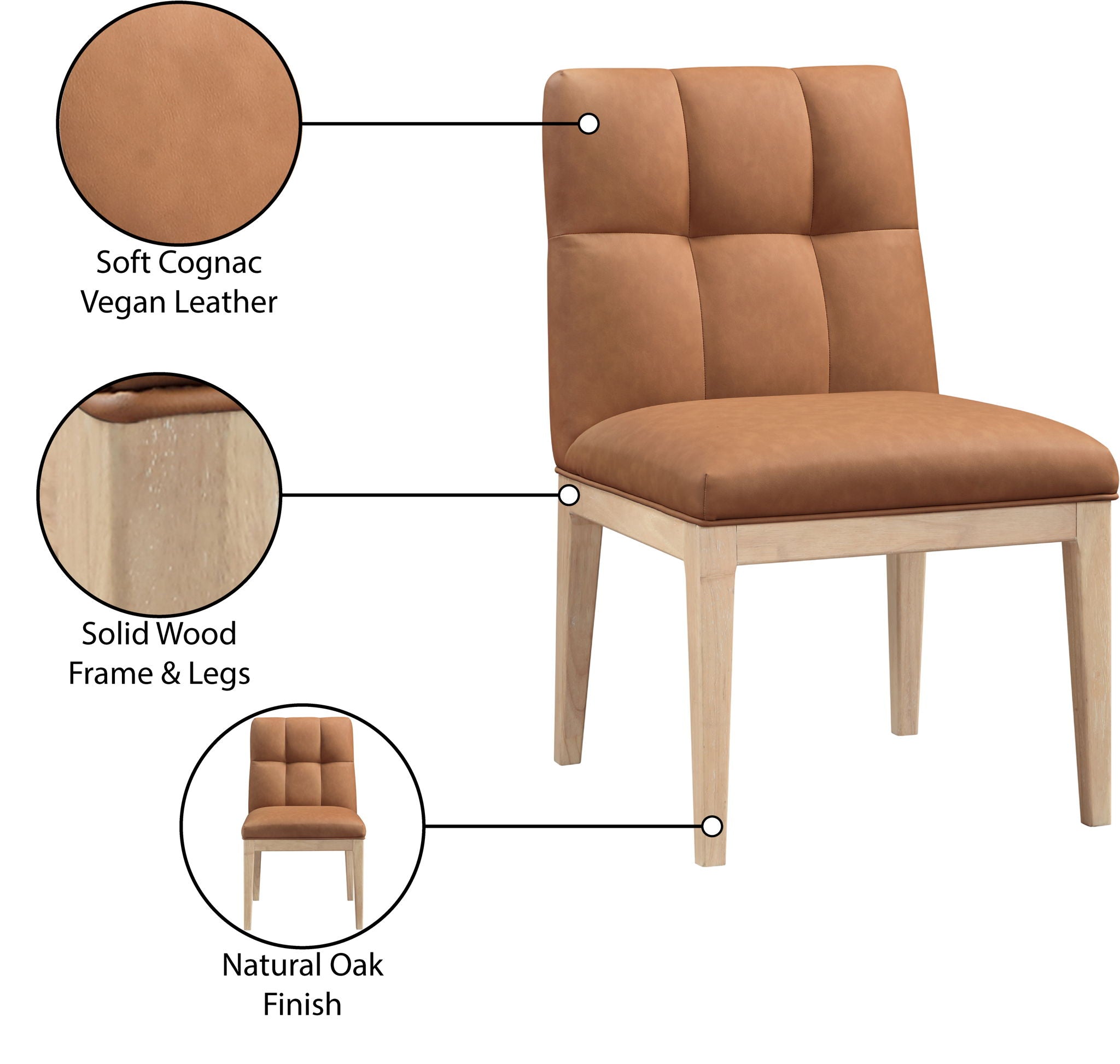 Adrian - Dining Side Chair (Set of 2) - Light Brown Legs
