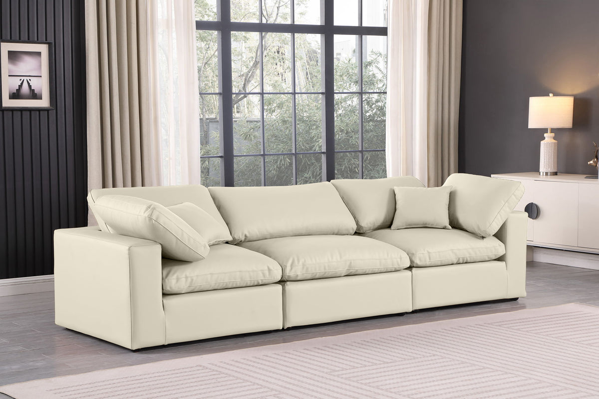 Comfy - Faux Leather Modular Sofa 3 Seats