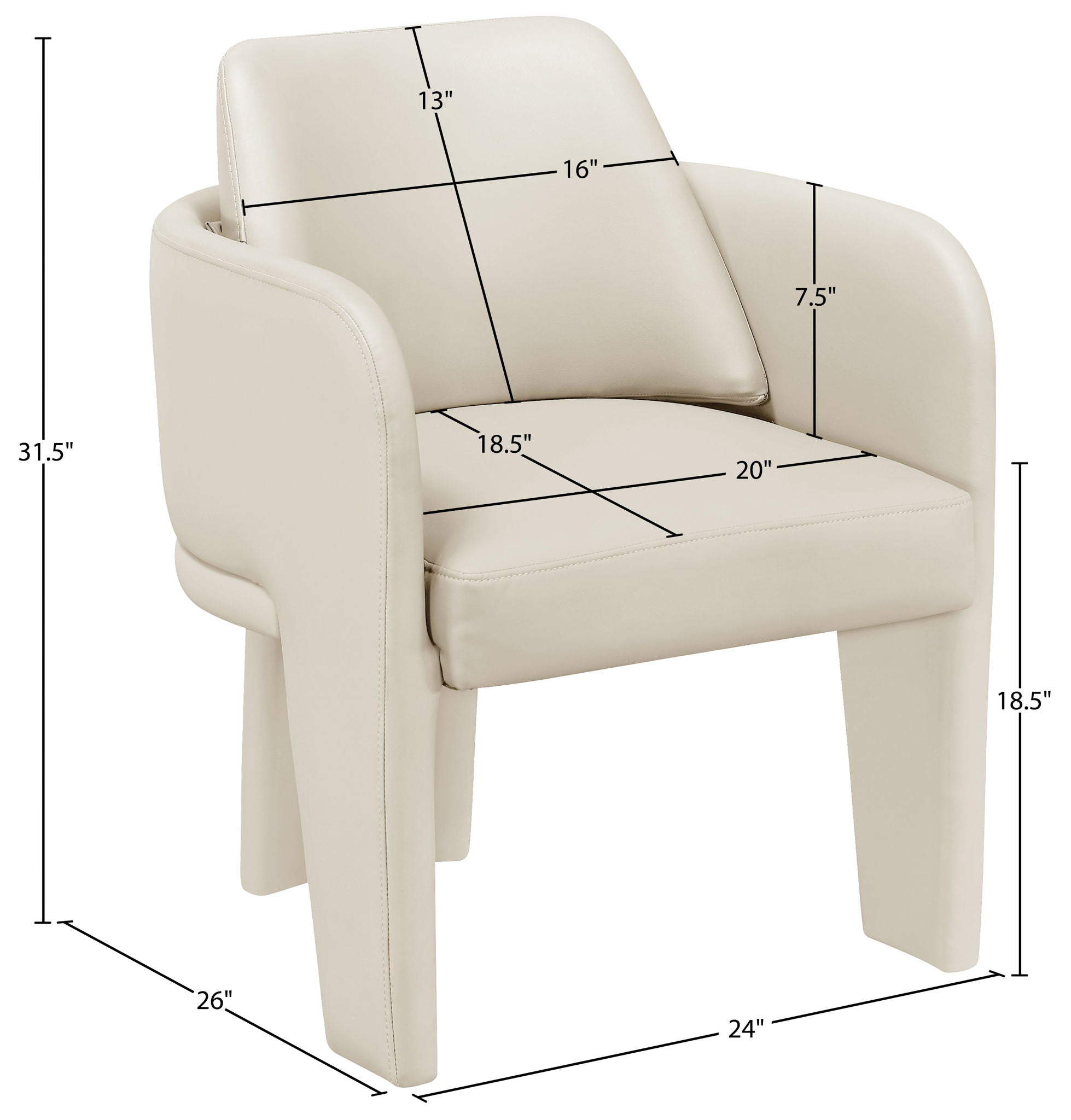 Vanda - Vegan Leather Upholstered Dining Chair