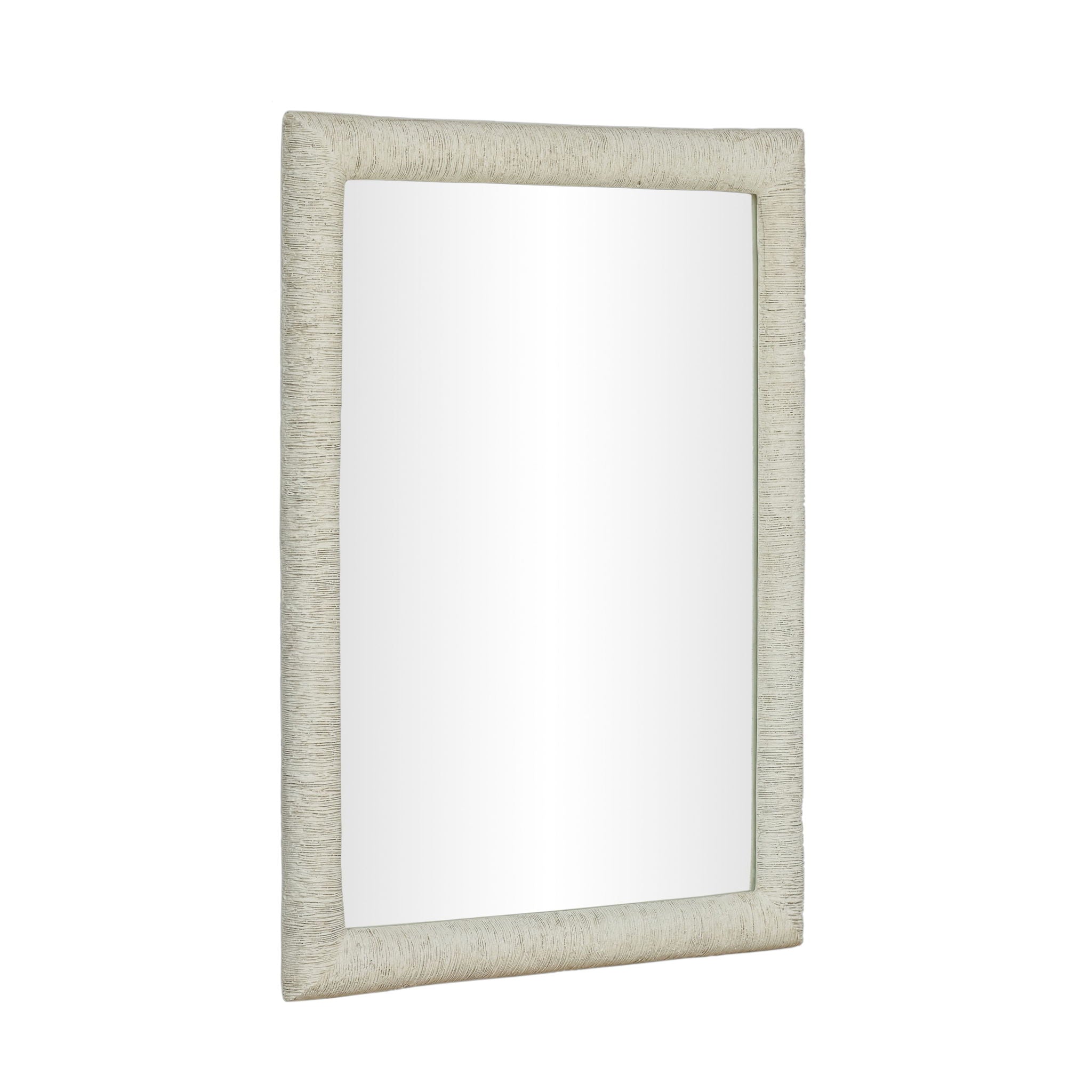 Orpheus - 34" x 47" Ribbed Rectangular Wall Mirror - Faux Stone