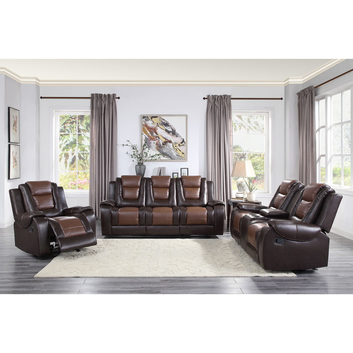 Briscoe - Double Glider Reclining Loveseat With Center Console