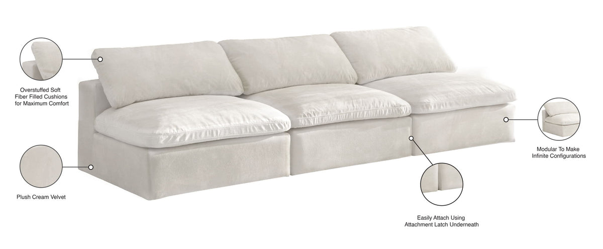 Cozy - Modular Armless 3 Seat Sofa
