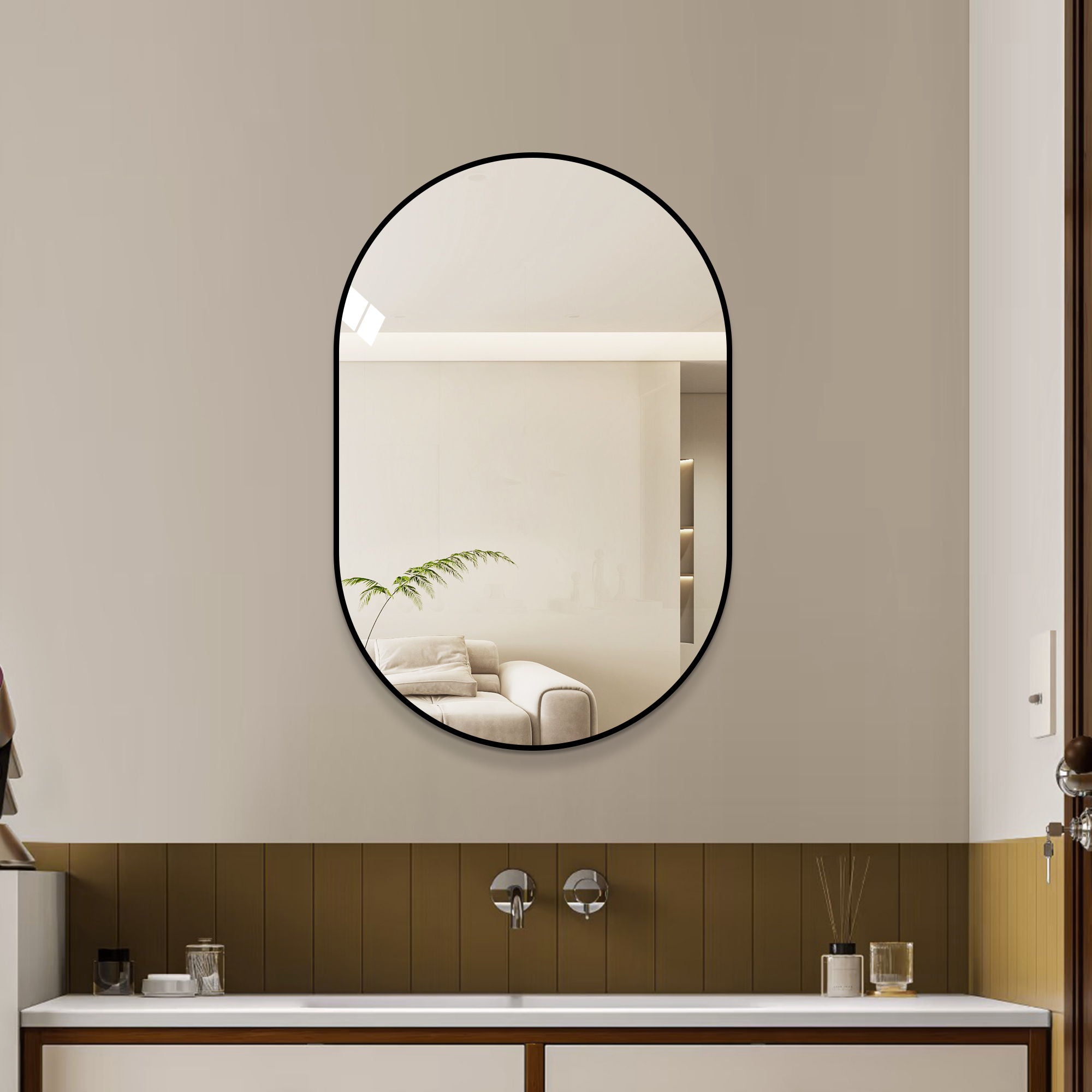 Modern Framed Bathroom Vanity Mirror