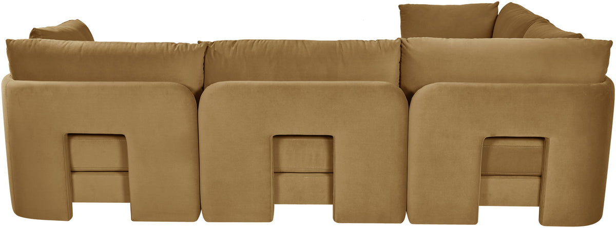 Hammond - Velvet Performance Fabric Upholstered 4 Piece Sectional