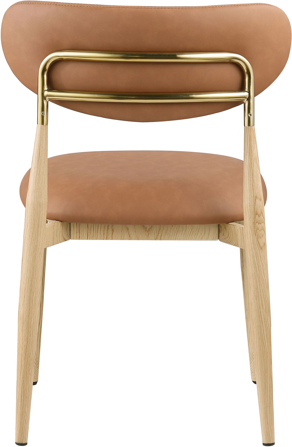 Ronda - Vegan Leather Upholstered Dining Side Chair - Natural Legs