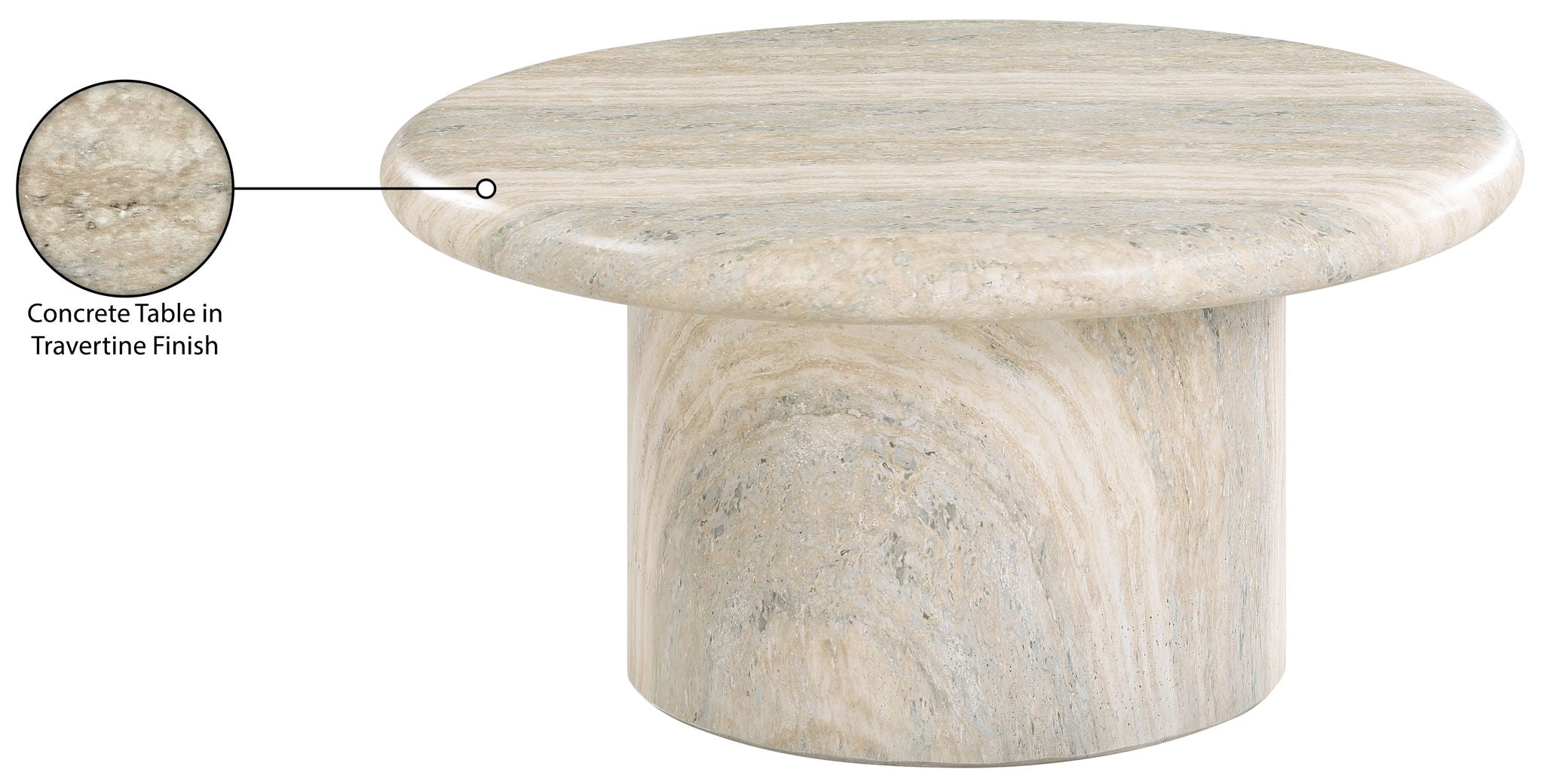 Emara - Concrete And Fiberglass Indoor / Outdoor Coffee Table