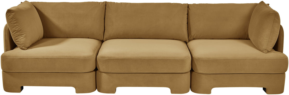 Hammond - Velvet Performance Fabric Upholstered 3 Piece Sofa