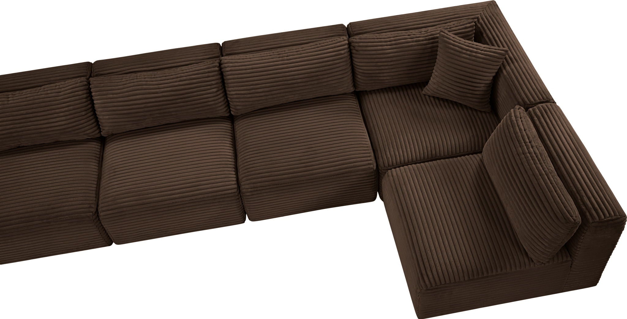 Shaggy - 7 Piece Modular U-Shaped Armless Sectional