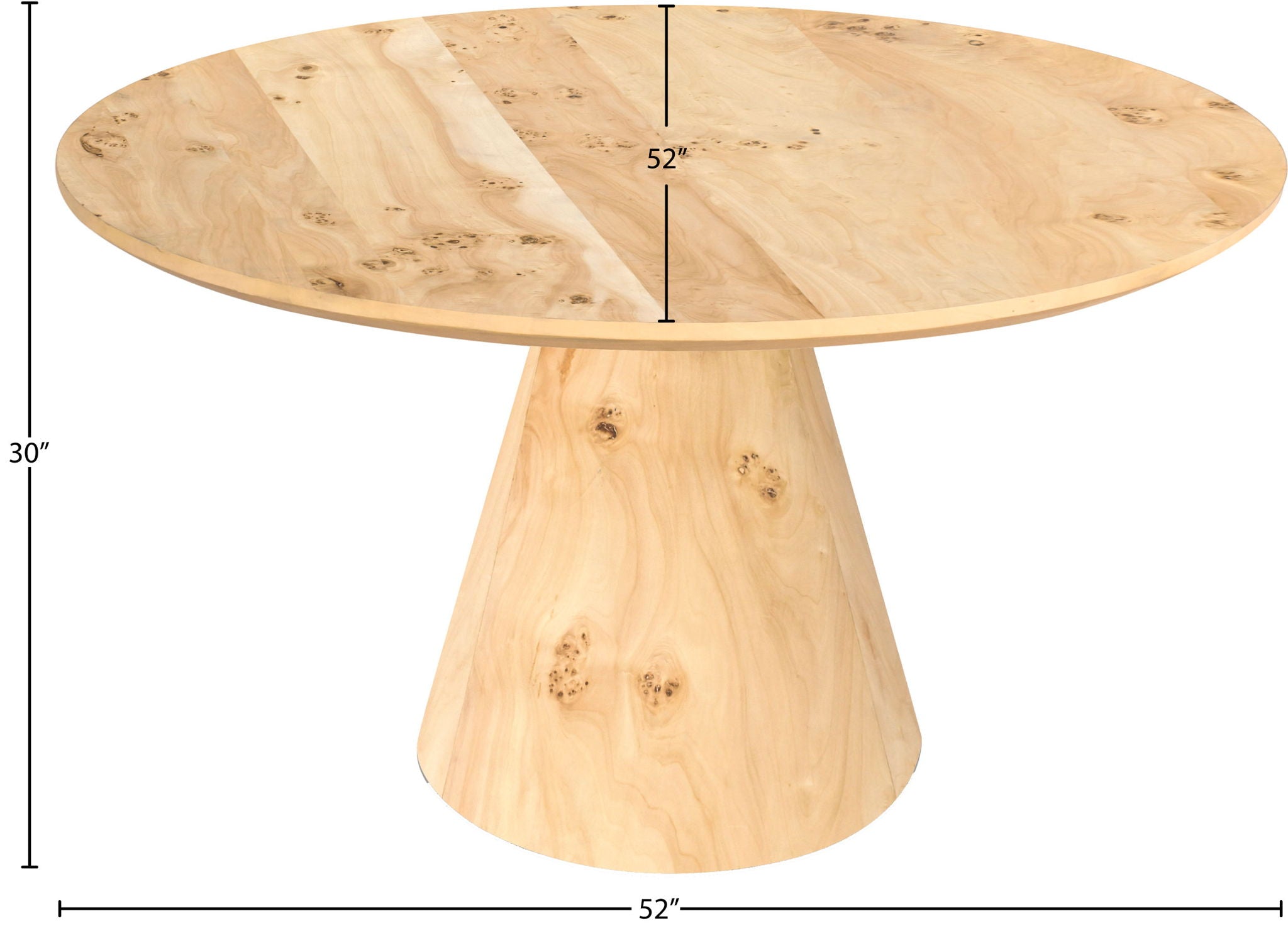 Linette - Dining Table - Burl Wood