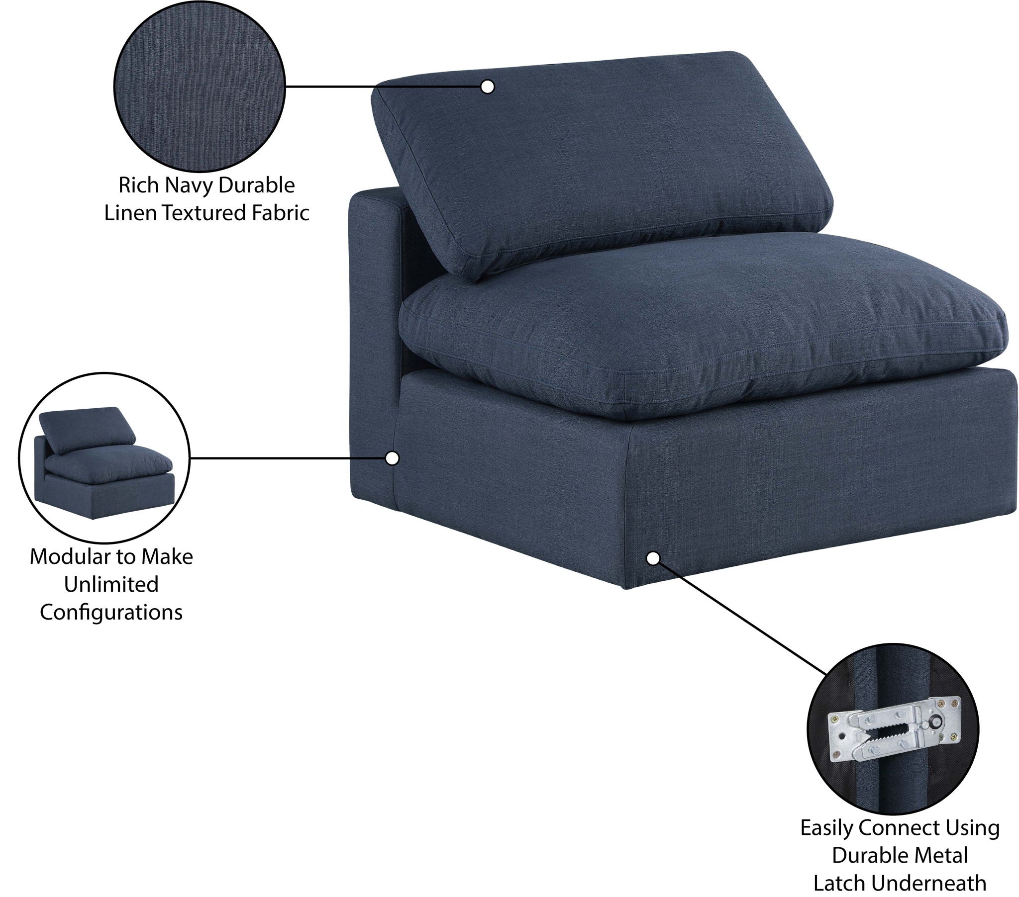 Comfy - Linen Armless Chair
