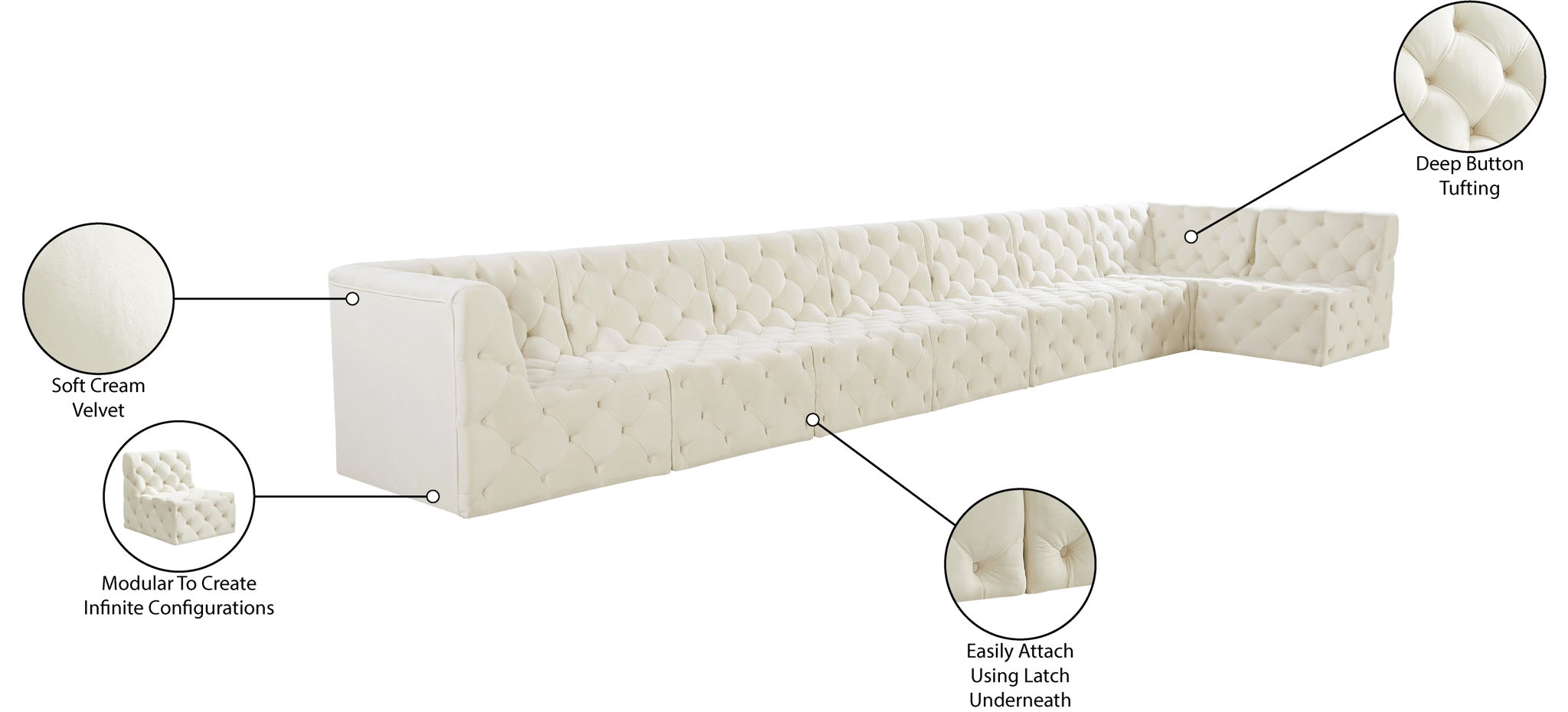 Tuft - 8 Piece Modular Sectional
