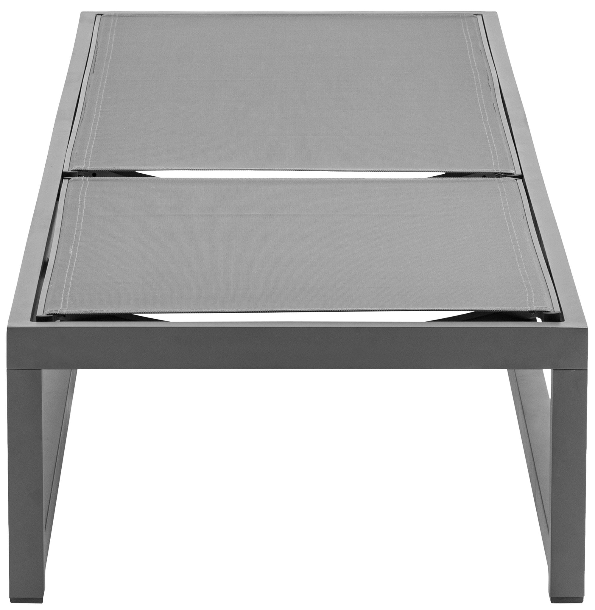 Maldives - Water Resistant Outdoor Patio Adjustable Sun Chaise Lounge Chair With Gray Base