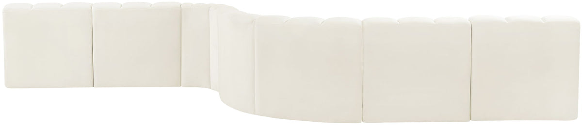Arc - Velvet 8 Piece Curved Modular Sofa