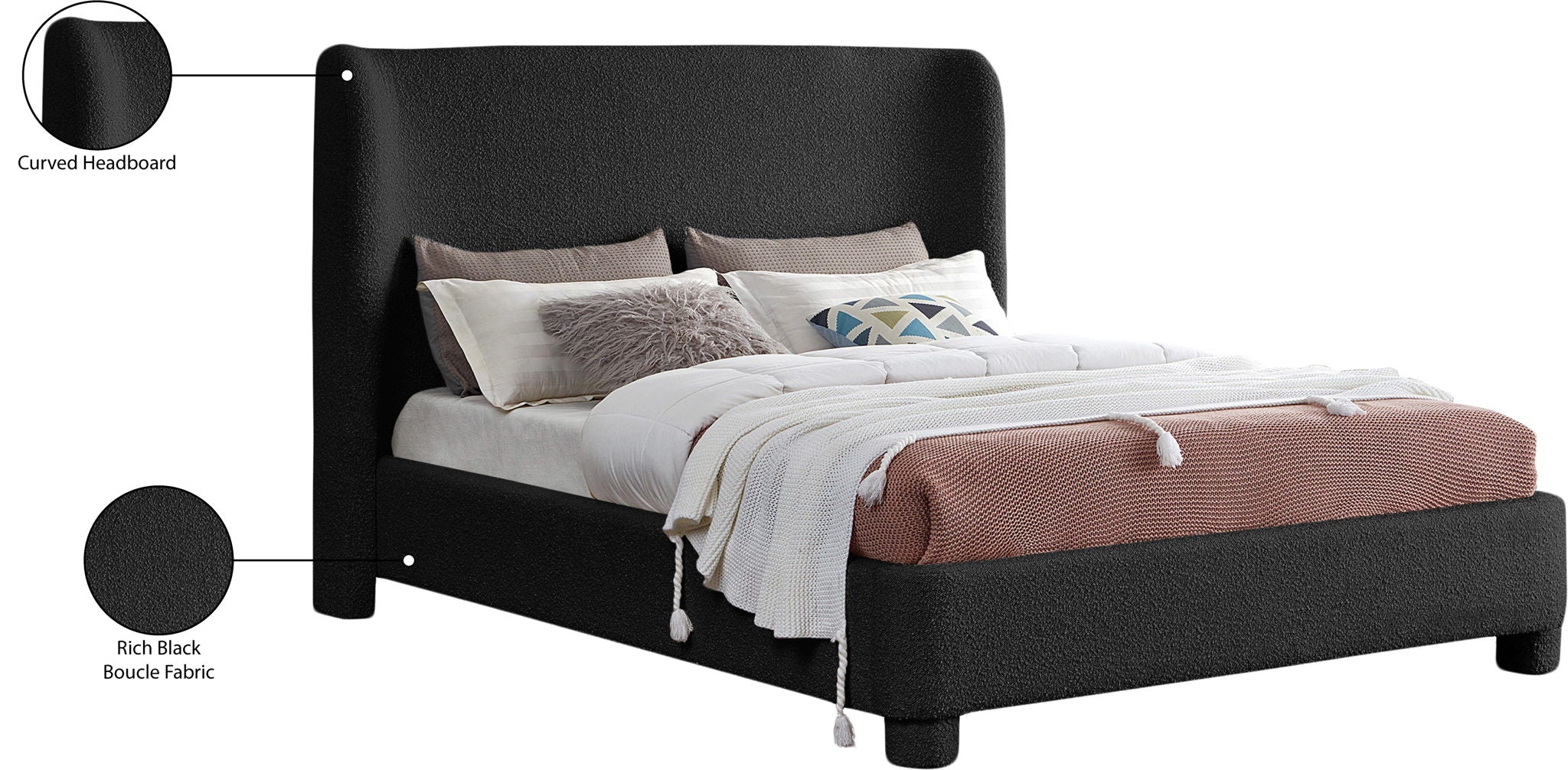 Penny - Boucle Fabric Bed