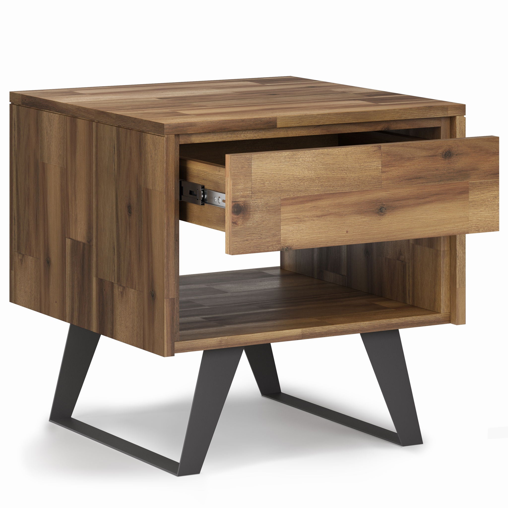 Lowry - End Table - Distressed Golden Wheat