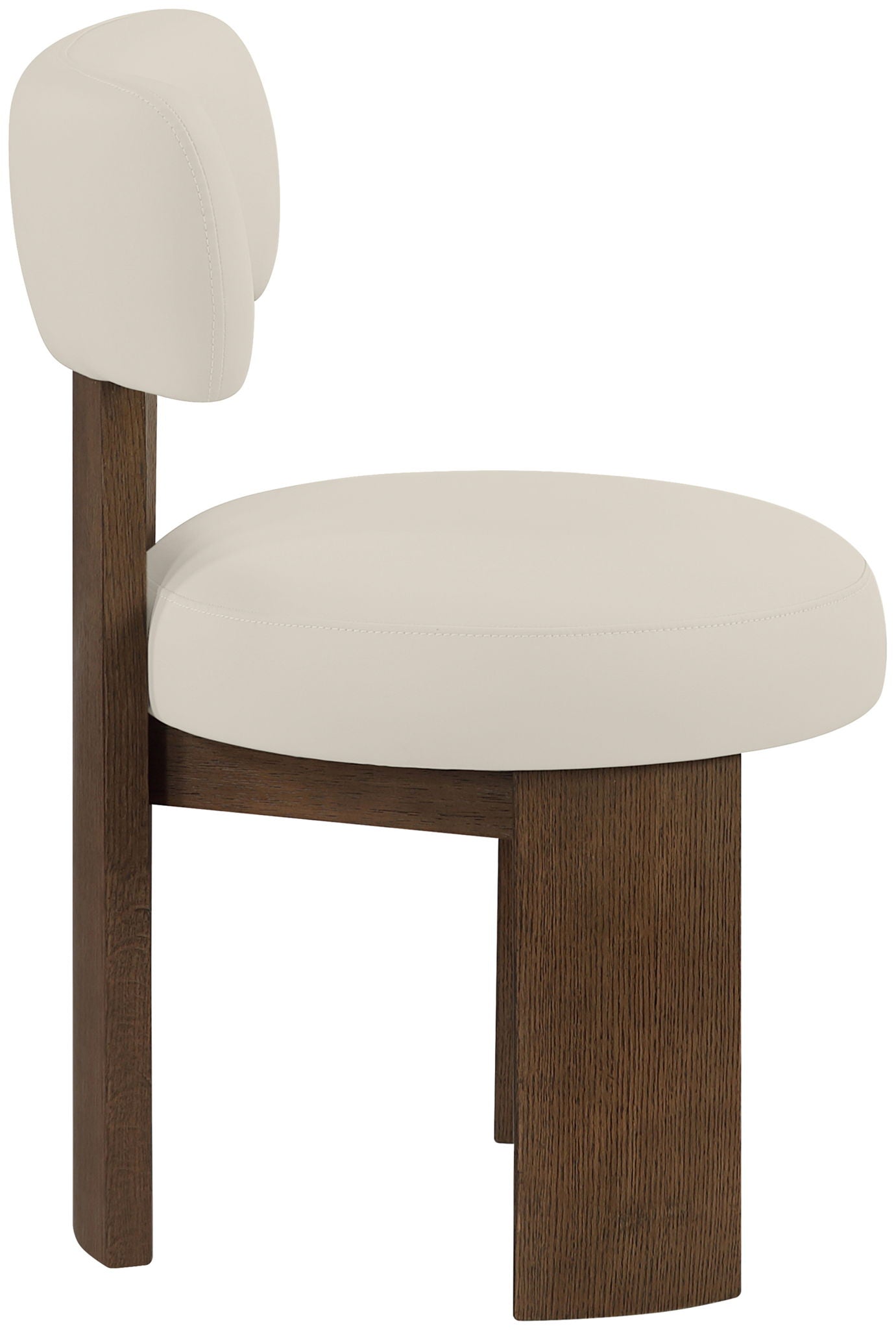Atelier - Vegan Leather Upholstered Dining Chair (Set of 2) - Taupe / Painted Brown