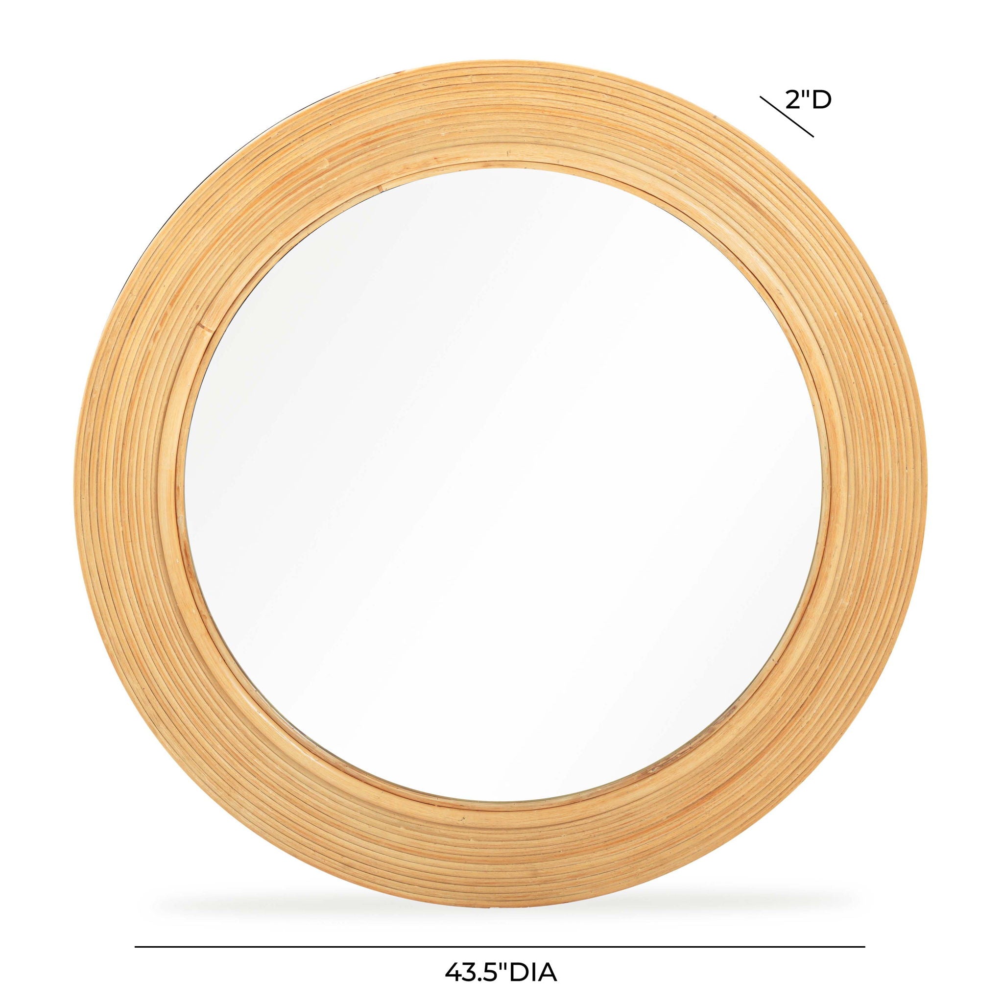 Tanya - Round Wall Mirror - Natural