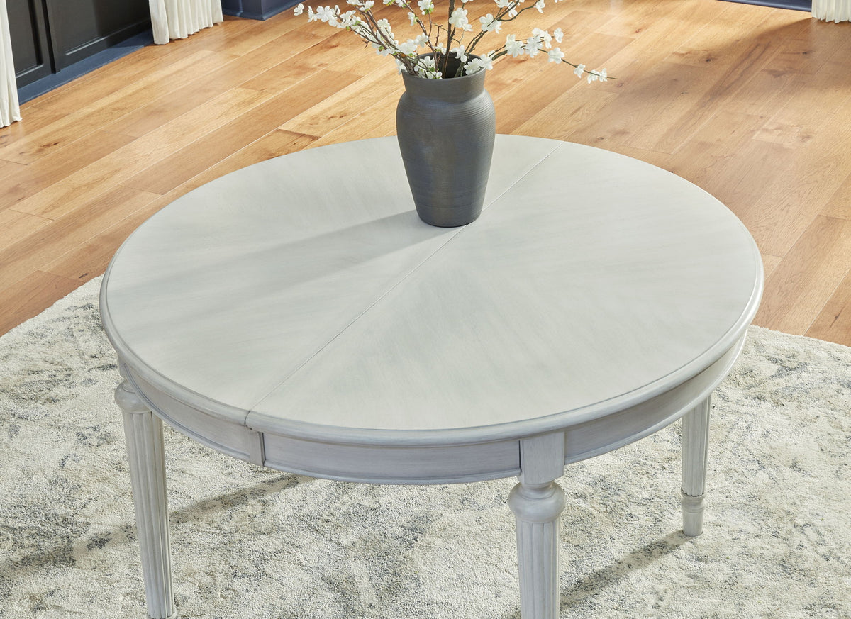 Montelaine - Oval Dining Room Extension Table - Antique White