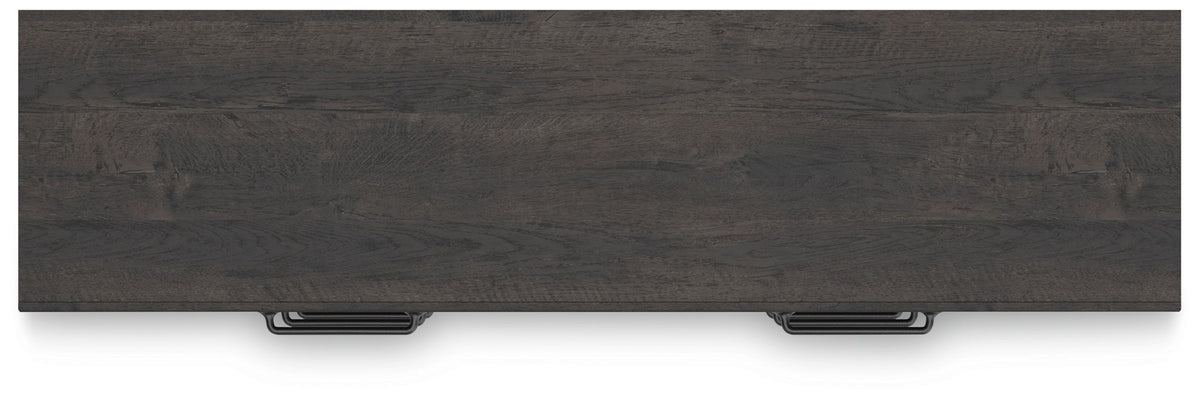 Hollivern - Six Drawer Dresser - Dark Gray