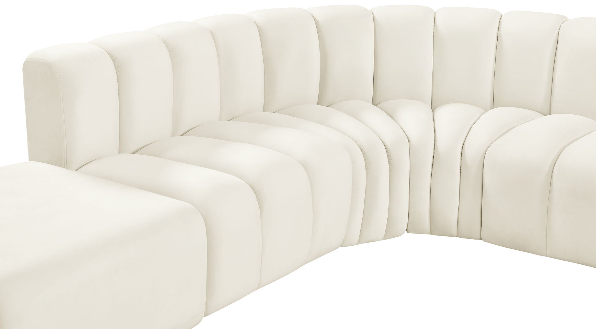 Arc - Velvet 6 Piece Corner Modular Sofa