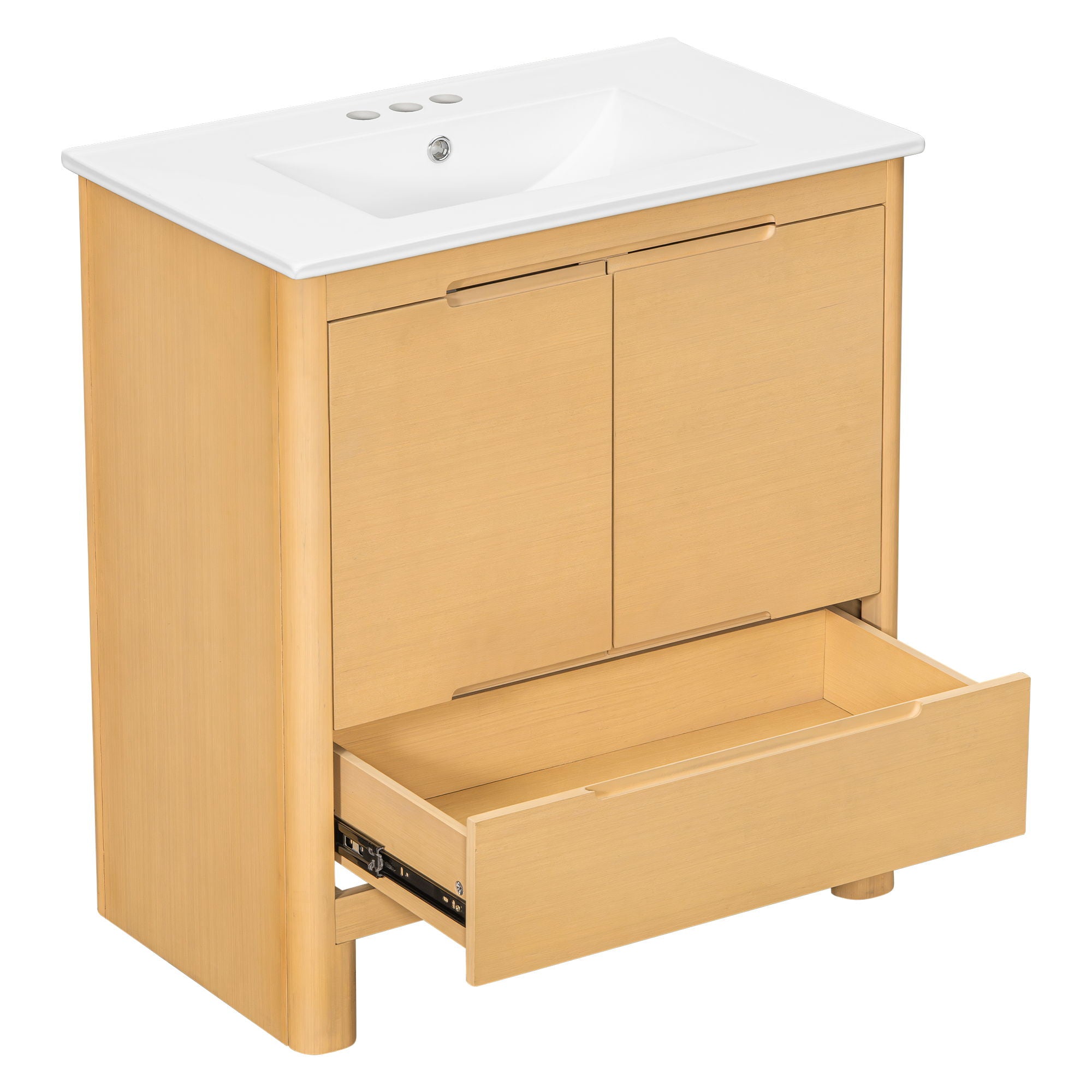 Softened Modern Bathroom Vanity With Sink