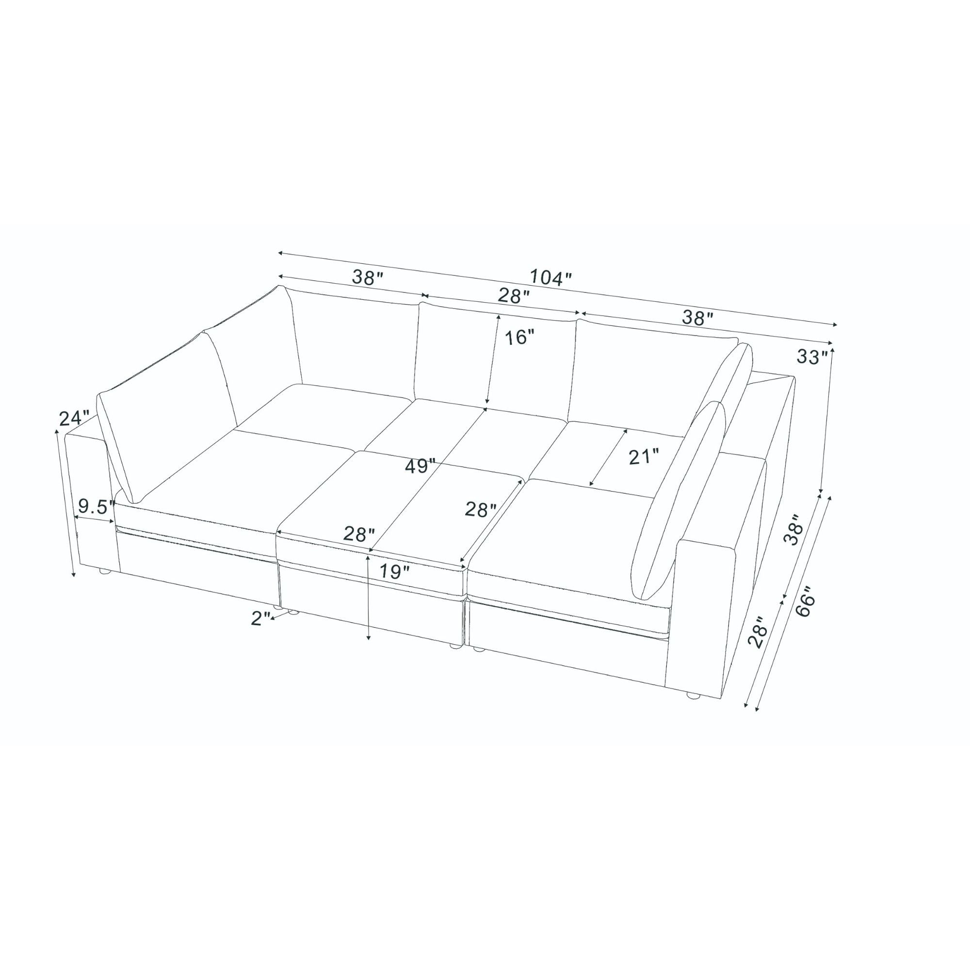 Reversible Modular Sectional