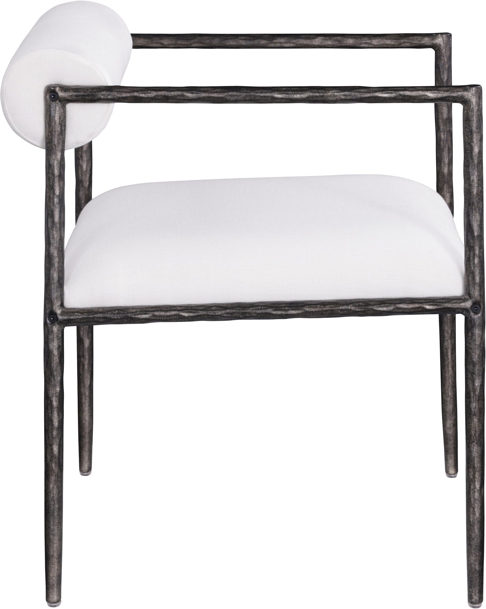 Axis - Linen Textured Cream Fabric Upholstered Dining Chair (Set of 2)