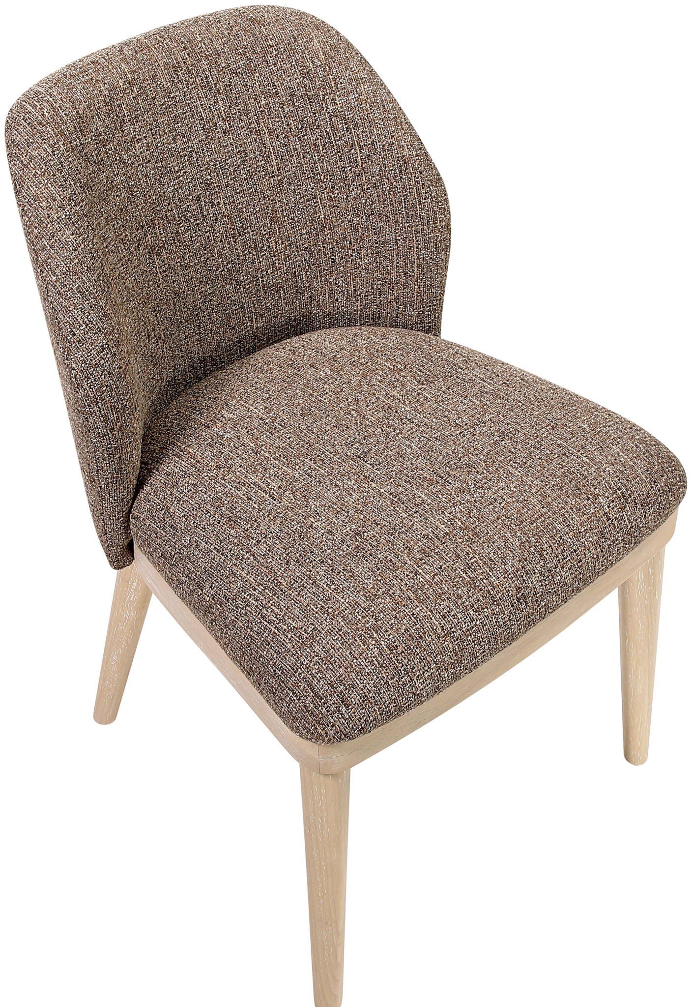 Valeo - Linen Textured Fabric Upholstered Dining Chair (Set of 2) - Painted Natural Base