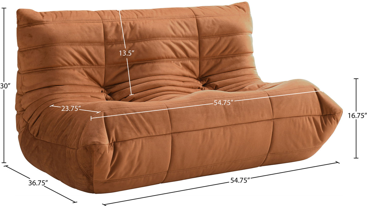 Relax - Velvet 54.75" Upholstered Loveseat